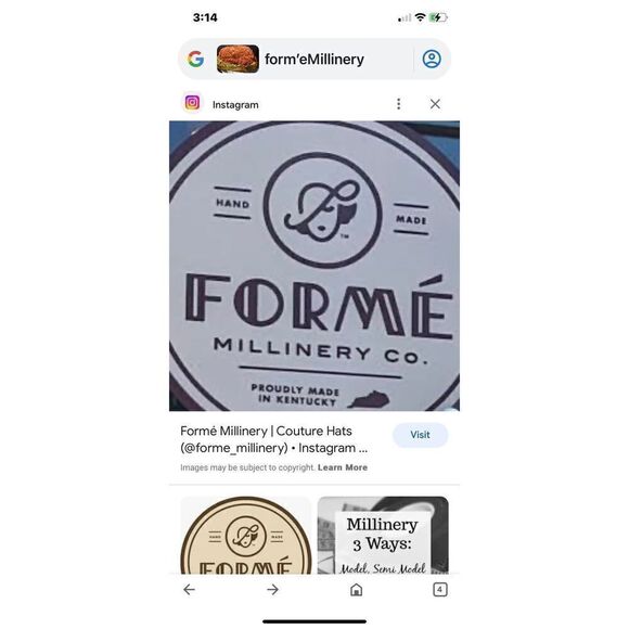 FORM’E‎ MILLINERY Women’s Vintage Style Hat Yellow Orange - Picture 9 of 12